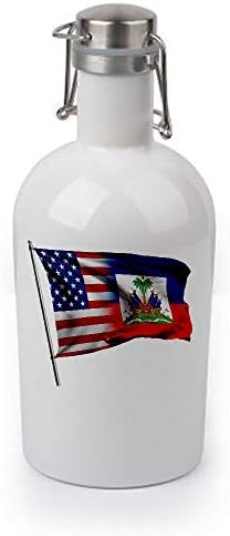 ExpressItbest 64oz Growler - Zastava Haitija - Mnoge mogućnosti