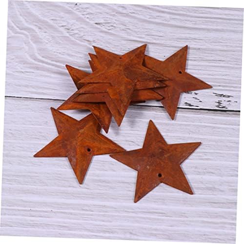 Sewacc 150 PCS Rusty Star Bell Božićno drvce ukrasi minijaturna staja metalna zvijezda Rusty Bells Festival Ornament Viseća zvona Xmas
