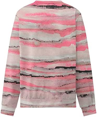 Ženski otisak preveliki duksevi dugih rukava okrugli vrat ležerna košulja pulover lagana 2023 košulje tunike