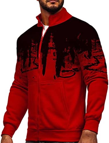 Muškarci grafička majica hipster hip hop tiskana majica za tiskanu majicu kratka boja dugih rukava blok grafiti casual tops kaput jakna
