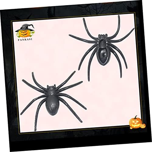 Nolitoy plastični pauci 8 PCS pauk rekvizita guma Halloween šala za praktične realistične stranke plastične pauke