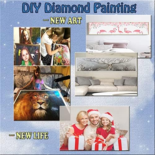 Dijamantni setovi za slikanje za odrasle, plavi valni krajolik Diamond Art Kids Početnika Diy 5d boja po brojevima, velika puna bušilica