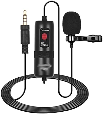 RTBBYU Omni-usmjereni kondenzator Mikrofon Lavalier Mikrofon s vjetrobranskim staklom od pjene