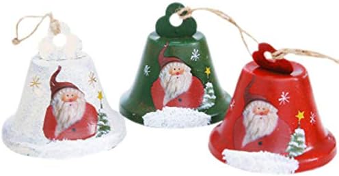 Ultnice božićno viseće metalno zvono rustikalno božićno drvce Djed Mraz ukrašavanje zvona Ornament Xmas čarape za kućnu trgovinu zelena